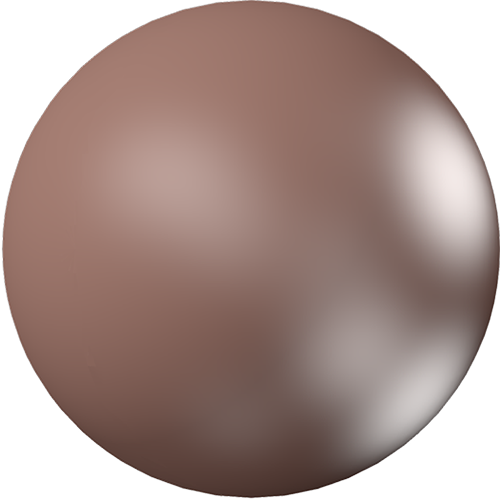 5817 - 6mm - Crystal Velvet Brown Pearl (001 951) - Cabochon Flat Back Crystal Pearl