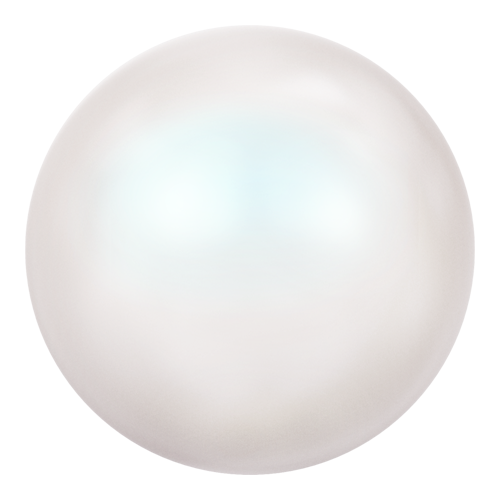 5817 - 6mm - Crystal Pearlescent White Pearl (001 969) - Cabochon Flat Back Crystal Pearl