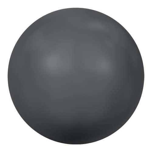 5817 - 8mm - Crystal Dark Grey Pearl (001 617) - Cabochon Flat Back Crystal Pearl