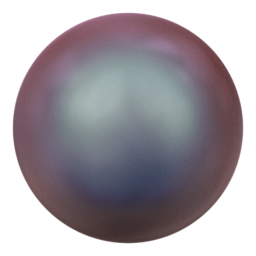 5817 - 8mm - Crystal Iridescent Red Pearl (001 947) - Cabochon Flat Back Crystal Pearl