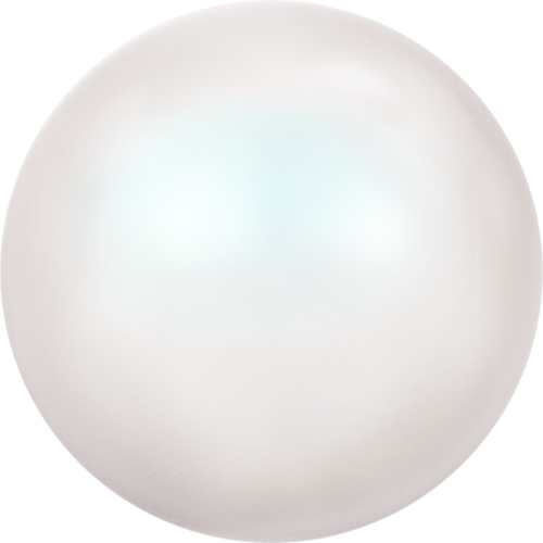 5817 - 8mm - Crystal Pearlescent White Pearl (001 969) - Cabochon Flat Back Crystal Pearl
