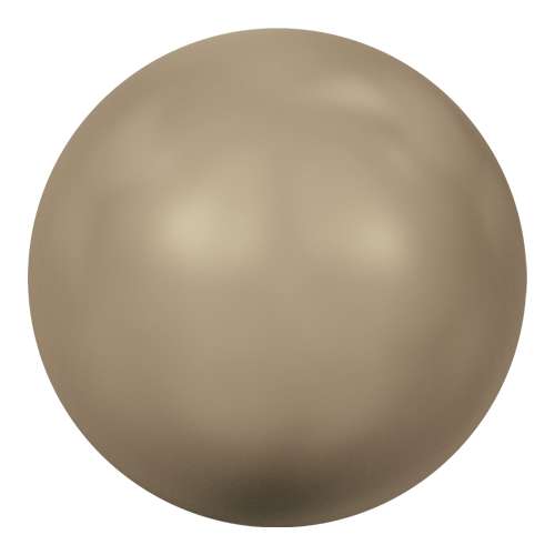 5817 - 10mm - Crystal Bronze Pearl (001 295) - Cabochon Flat Back Crystal Pearl