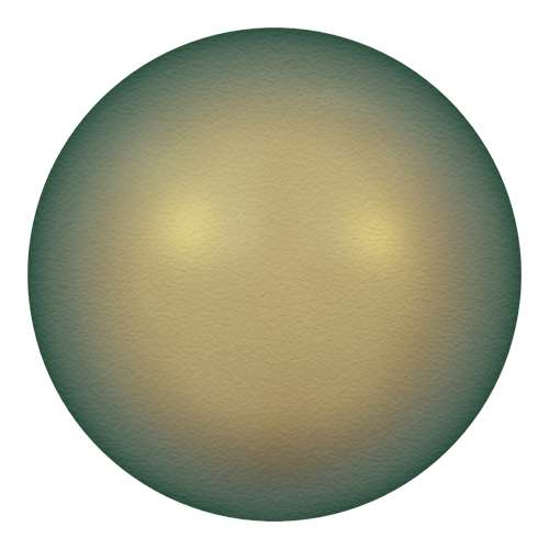 5817 - 10mm - Crystal Iridescent Green Pearl (001 930) - Cabochon Flat Back Crystal Pearl