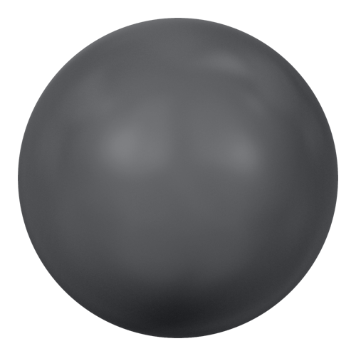 5818 - 3mm - Crystal Dark Grey Pearl (001 617) - Round Half Drilled Crystal Pearl
