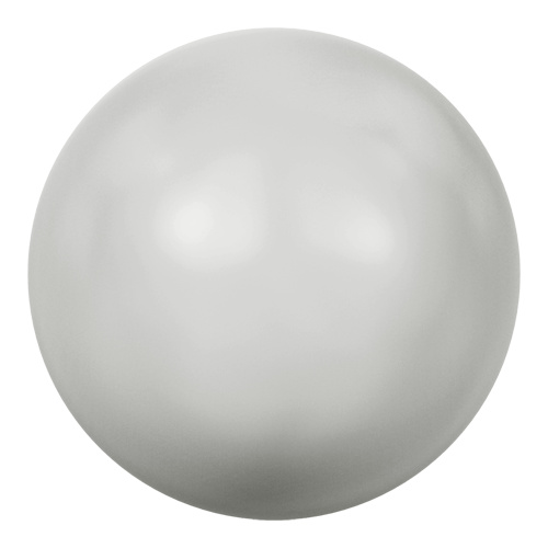 5818 - 4mm - Crystal Pastel Grey Pearl (001 968) - Round Half Drilled Crystal Pearl
