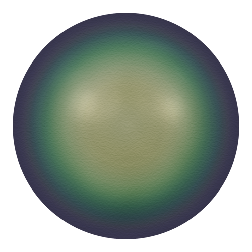 5818 - 5mm - Crystal Scarabaeus Green PRL (001 946) - Round Half Drilled Crystal Pearl