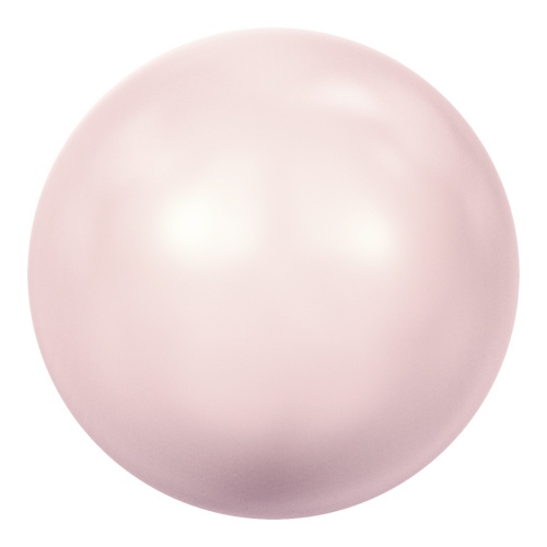 5818 - 6mm - Crystal Rosaline Pearl (001 294) - Round Half Drilled Crystal Pearl