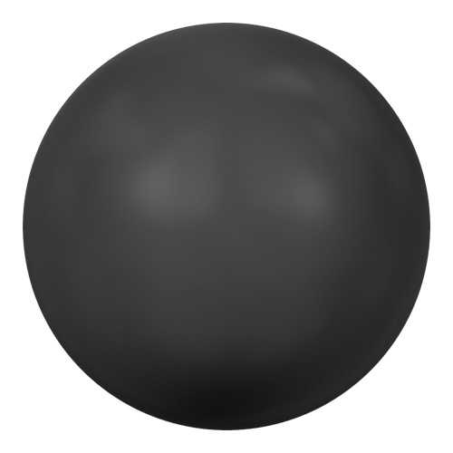 5818 - 6mm - Crystal Black Pearl (001 298) - Round Half Drilled Crystal Pearl