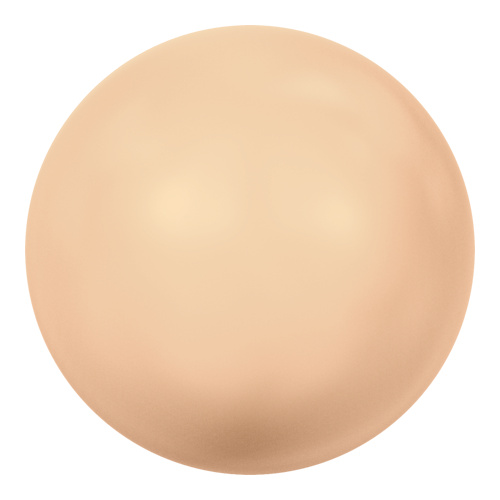 5818 - 6mm - Crystal Peach Pearl (001 300) - Round Half Drilled Crystal Pearl