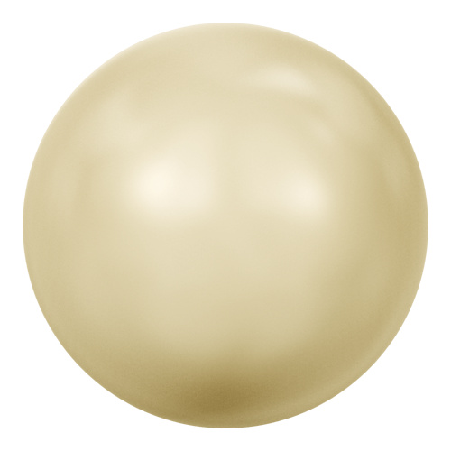 5818 - 6mm - Crystal Light Gold Pearl (001 539) - Round Half Drilled Crystal Pearl