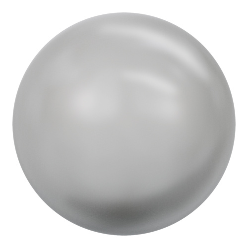 5818 - 6mm - Crystal Light Grey Pearl (001 616) - Round Half Drilled Crystal Pearl