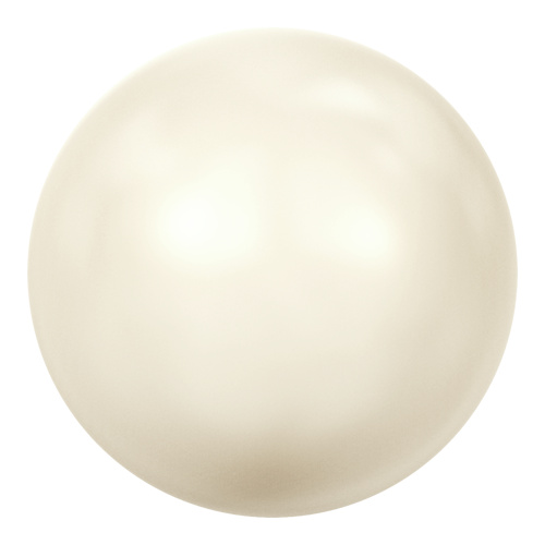 5818 - 6mm - Crystal Creamrose Light Pearl (001 618) - Round Half Drilled Crystal Pearl
