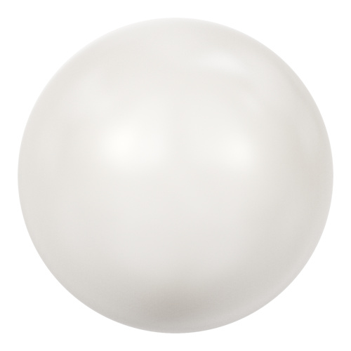 5818 - 6mm - Crystal White Pearl (001 650) - Round Half Drilled Crystal Pearl