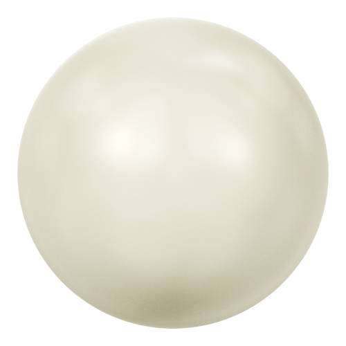 5818 - 6mm - Crystal Ivory Pearl (001 708) - Round Half Drilled Crystal Pearl