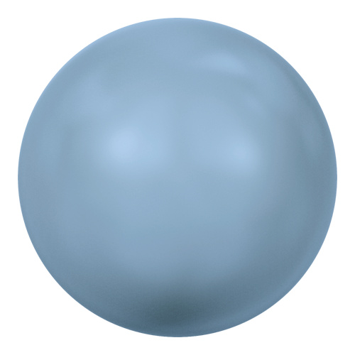 5818 - 6mm - Crystal Turquoise Pearl (001 709) - Round Half Drilled Crystal Pearl