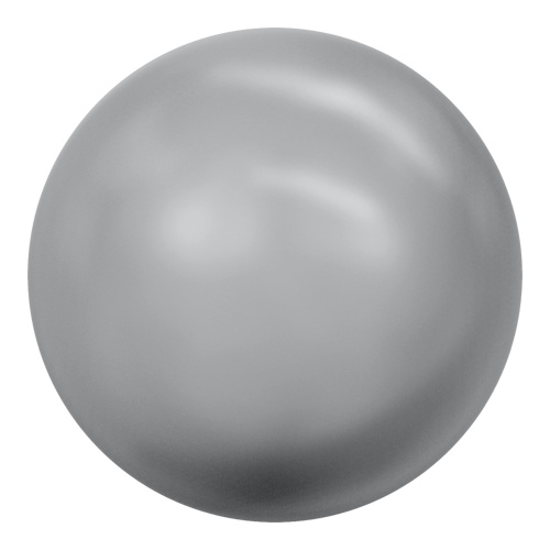 5818 - 6mm - Crystal Grey Pearl (001 731) - Round Half Drilled Crystal Pearl