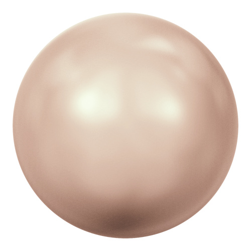 5818 - 6mm - Crystal Rose Gold Pearl (001 769) - Round Half Drilled Crystal Pearl