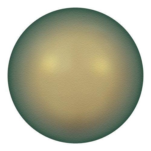 5818 - 6mm - Crystal Iridescent Green Pearl (001 930) - Round Half Drilled Crystal Pearl