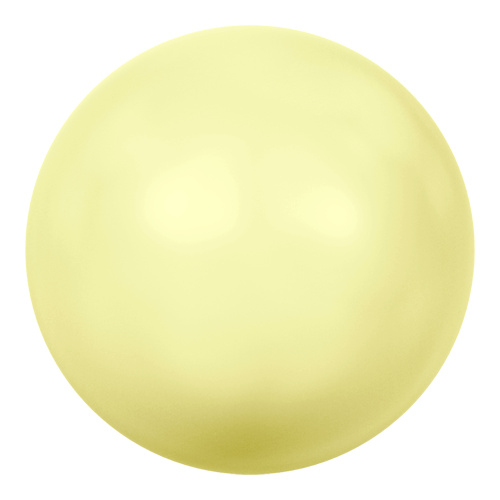 5818 - 6mm - Crystal Pastel Yellow Pearl (001 945) - Round Half Drilled Crystal Pearl
