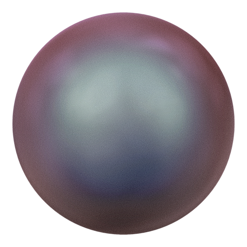 5818 - 6mm - Crystal Iridescent Red Pearl (001 947) - Round Half Drilled Crystal Pearl