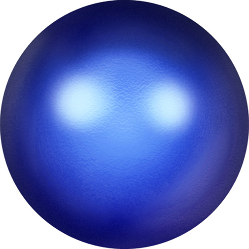 5818 - 6mm - Crystal Iridescent Dark Blue Pearl (001 949) - Round Half Drilled Crystal Pearl