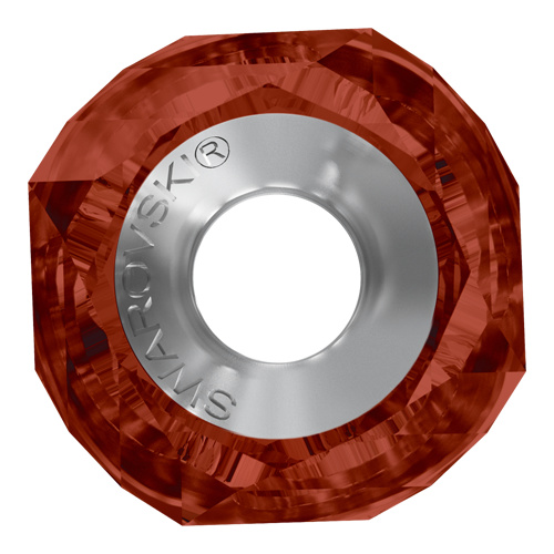 5928 - 14mm Steel - Crystal Red Magma (001 REDM) - BeCharmed Helix Bead