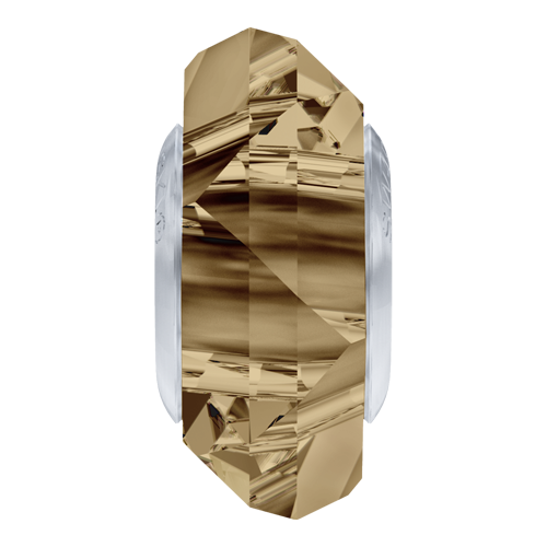 5929 - 14mm Steel - Crystal Golden Shadow (001 GSHA) - BeCharmed Fortune Bead (Large Hole) Crystal Bead