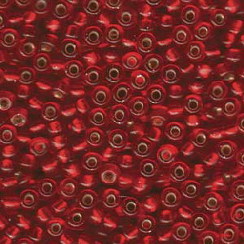 Miyuki 6/0 Rocaille Bead - 6-9140S - Silver Lined Red Orange