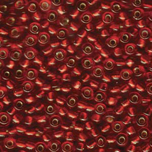 Miyuki 6/0 Rocaille Bead - 6-9141S - Silver Lined Ruby