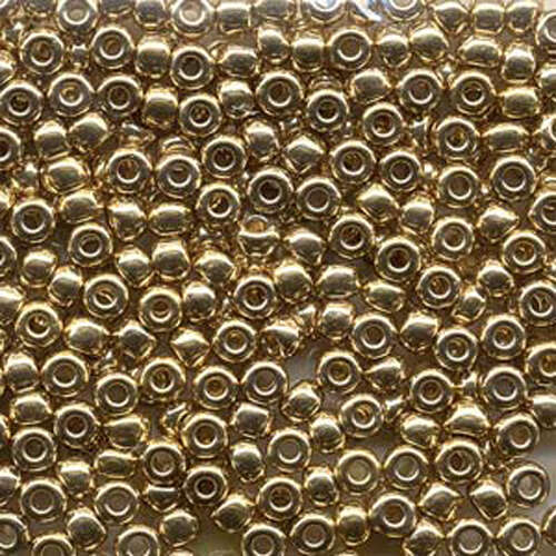 Miyuki 6/0 Rocaille Bead - 6-9193 - 24KT Light Gold Plated