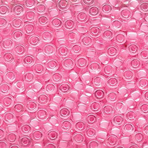 Miyuki 6/0 Rocaille Bead - 6-9207 - Pink Lined Crystal