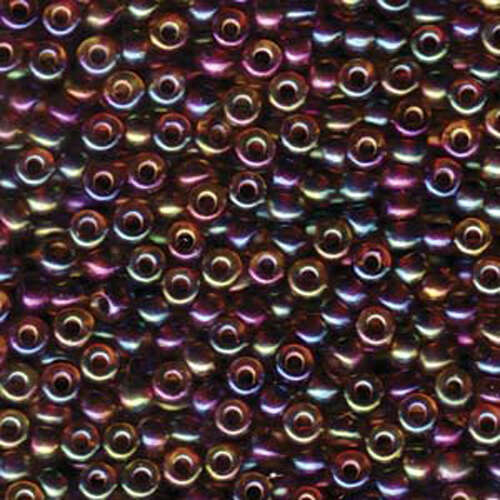 Miyuki 6/0 Rocaille Bead - 6-9357 - Root Beer Lined Topaz AB