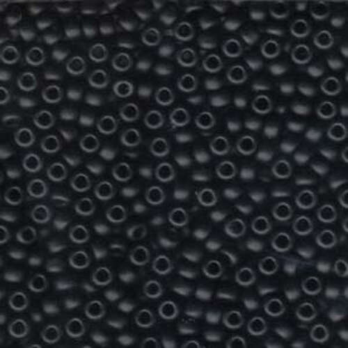 Miyuki 6/0 Rocaille Bead - 6-9401F - Matte Opaque Black