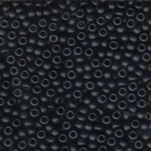 Miyuki 6/0 Rocaille Bead - 6-9401F - Matte Opaque Black