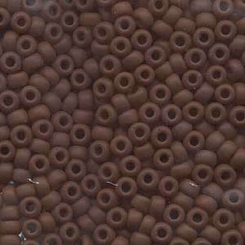 Miyuki 6/0 Rocaille Bead - 6-9409F - Matte Opaque Chocolate Brown