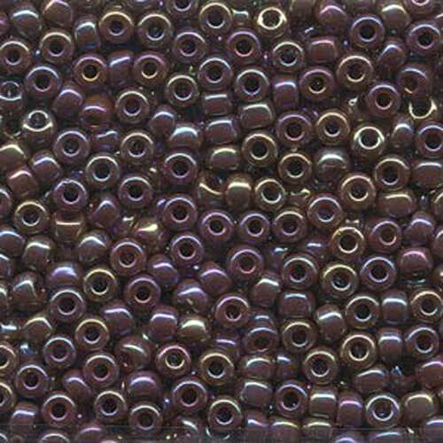 Miyuki 6/0 Rocaille Bead - 6-9409R - Opaque Chocolate Brown AB