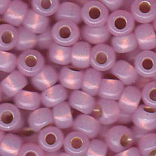 Miyuki 6/0 Rocaille Bead - 6-9555 - Dyed Pale Pink Silver Lined Alabaster