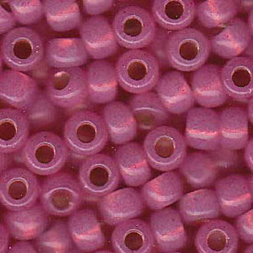 Miyuki 6/0 Rocaille Bead - 6-9556 - Dyed Dark Pink Silver Lined Alabaster