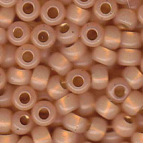 Miyuki 6/0 Rocaille Bead - 6-9580 - Dyed Pale Peach Silver Lined Alabaster