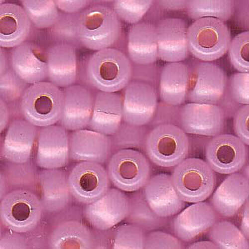 Miyuki 6/0 Rocaille Bead - 6-9643 - Dyed Light Pink Silver Lined Alabaster
