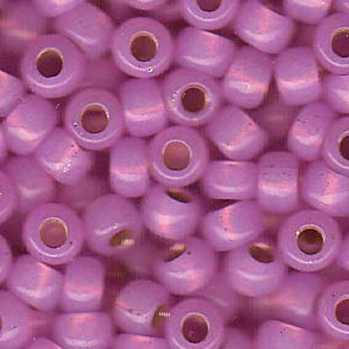 Miyuki 6/0 Rocaille Bead - 6-9644 - Dyed Pink Silver Lined Alabaster