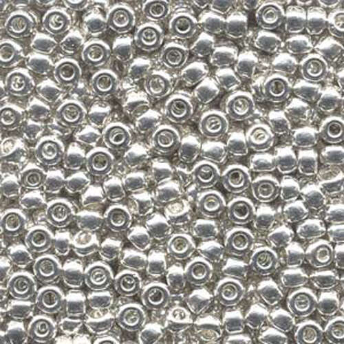 Miyuki 6/0 Rocaille Bead - 6-9961 - Bright Sterling Silver Plate