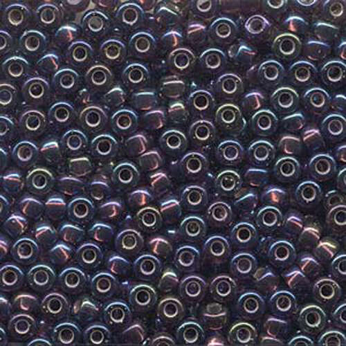 Miyuki 6/0 Rocaille Bead - 6-91013 - Silver Lined Dark Smoky Amethyst AB