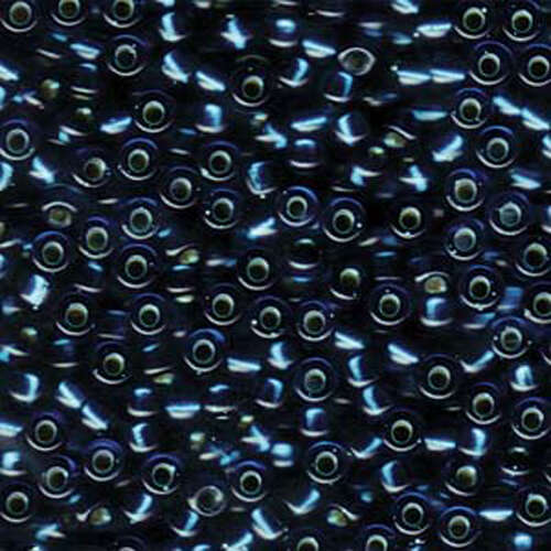 Miyuki 6/0 Rocaille Bead - 6-91425 - Dyed Silver Lined Blue Zircon