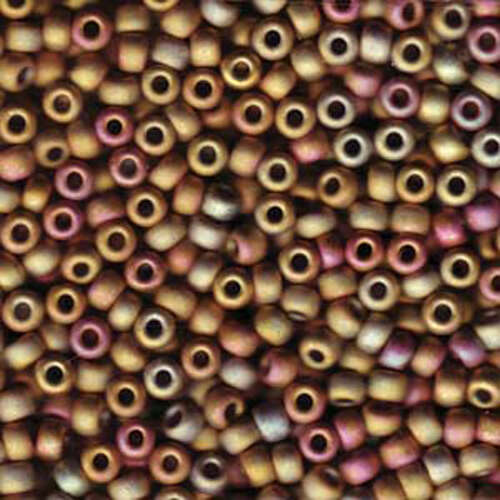 Miyuki 6/0 Rocaille Bead - 6-92035 - Matte Metallic Khaki Iris