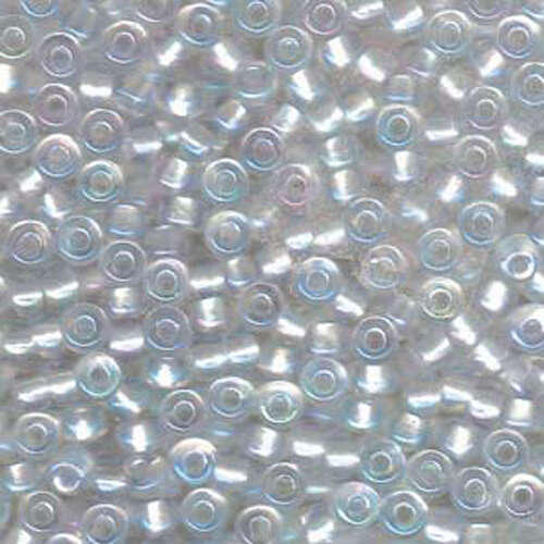 Miyuki 6/0 Rocaille Bead - 6-93637 - Pearlized Crystal AB Lined White