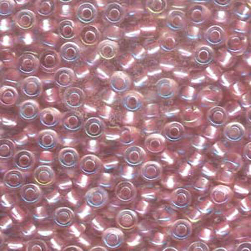 Miyuki 6/0 Rocaille Bead - 6-93639 - Pearlized Crystal AB Lined Pink