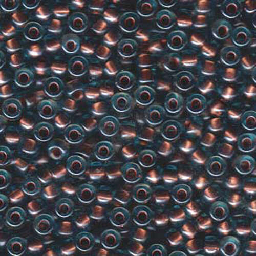 Miyuki 6/0 Rocaille Bead - 6-93815 - Pearlized Aqua Lined Copper