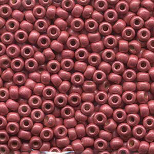 Miyuki 6/0 Rocaille Bead - 6-94211F - Matte Duracoat Galvanized Light Cranberry