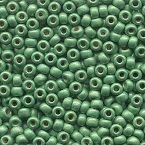 Miyuki 6/0 Rocaille Bead - 6-94214F - Matte Duracoat Galvanized Dark Mint Green